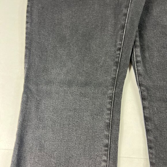 Madewell Jeans Womens Measured 35x25 Mid Rise Kick Out Black Denim Hemmed Tag 31 - Picture 6 of 16